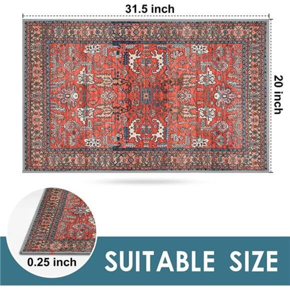 20"x31.5", Retro Entryway Rugs Front Door Mat Non Slip Welcome Doormat - Picture 4 of 6